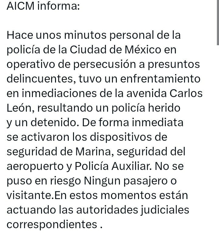 Autoridades confirman balacera en la terminal 2 del AICM