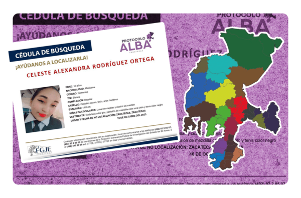 Celeste rodriguez ortega desparece en zacatecas tras salir a cenar