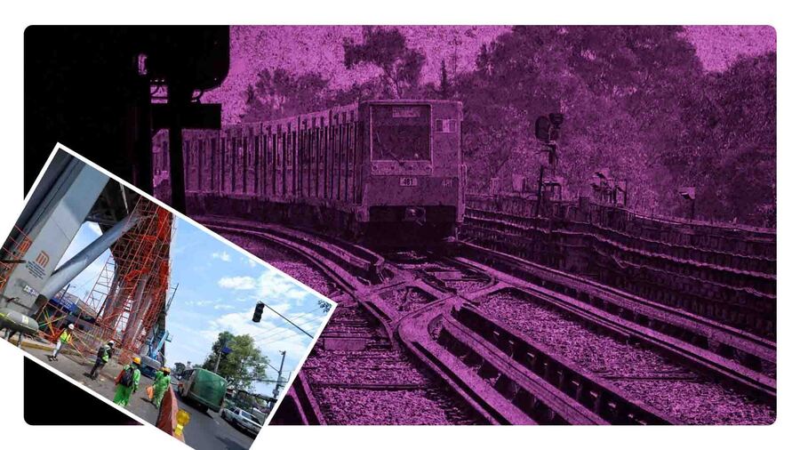 Reparaciones en la linea 9 del metro de la cdmx