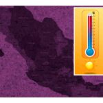 Frente frío y altas temperaturas en México.
