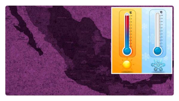 Frente frío y altas temperaturas en México.