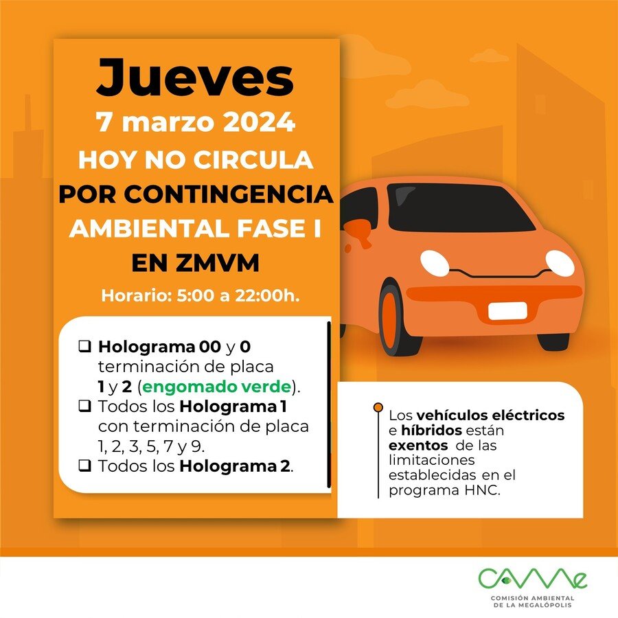hoy no circula por la contaminación del aire