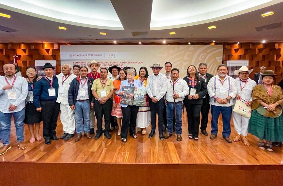 Adelfo Regino Montes, titular del INPI y Alicia Bárcerna inauguran seminario latinoamericano sobre derechos de los indígenas