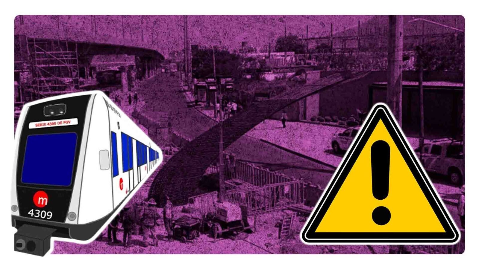 colapso en la línea 6 del metro en monterrey