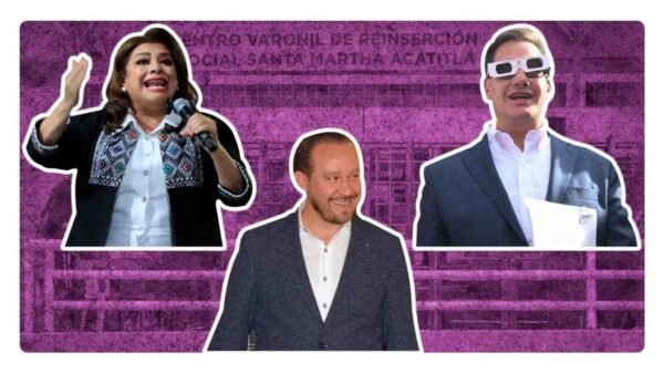 moderadores del debate en el penal de snata martha acatitla