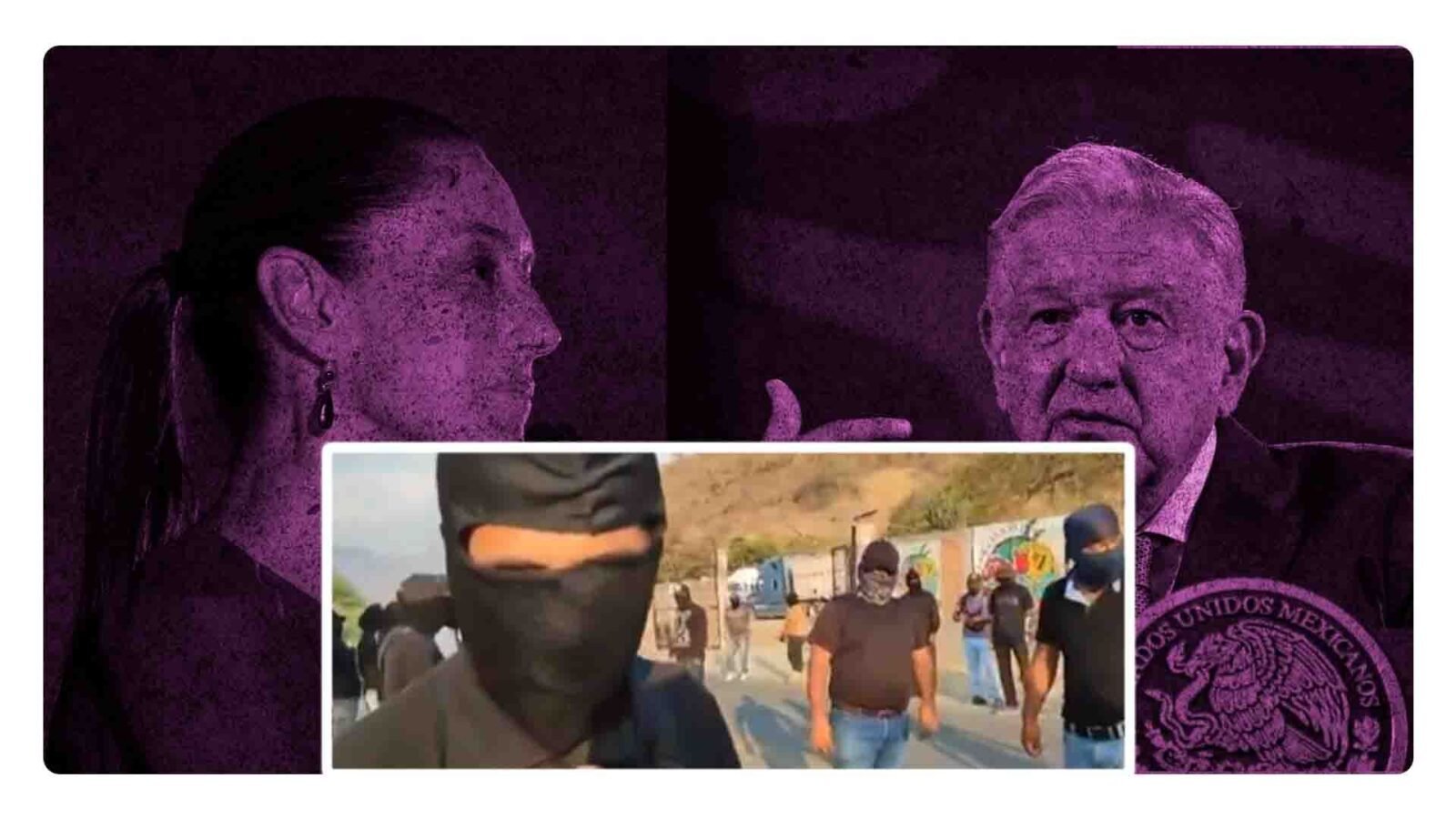 Encapuchados responden a señalamientos del presidente López Obrador sobre supuesto montaje