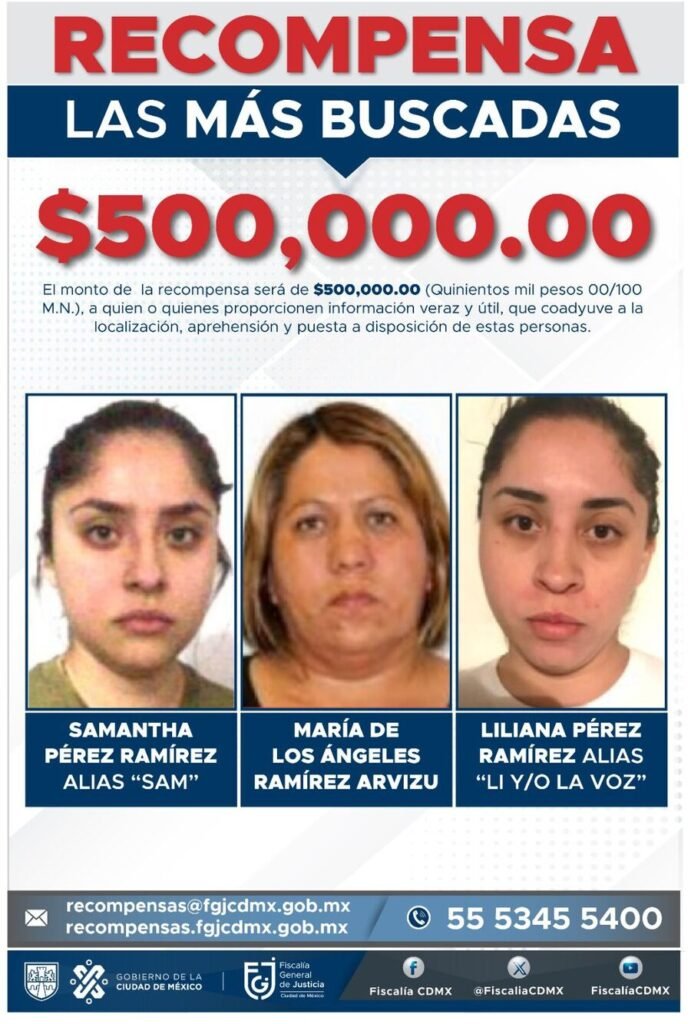 ¿Quiénes son las presuntas líderes del Cártel de Tláhuac? FGJCDMX ofrece recompensa
