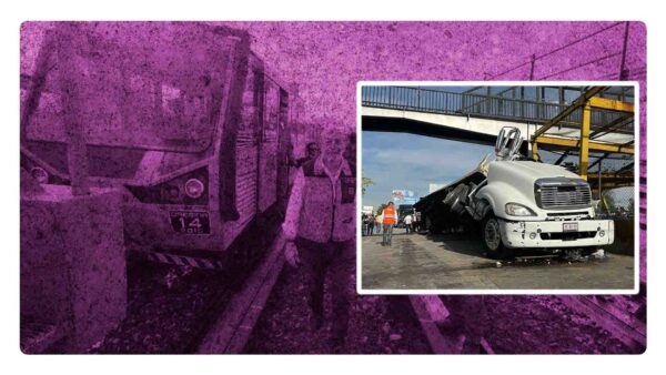 Se volcó un tráiler sobre Circuito Interior; Línea5 del Metro presenta afectaciones