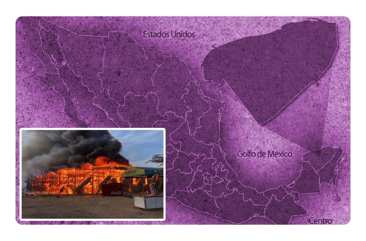 Se incendia plaza de toros en Panabá, Yucatán