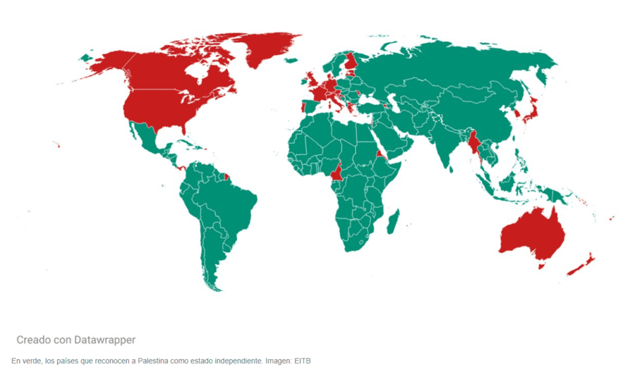 cuantos países reconocen a palestina como estado
