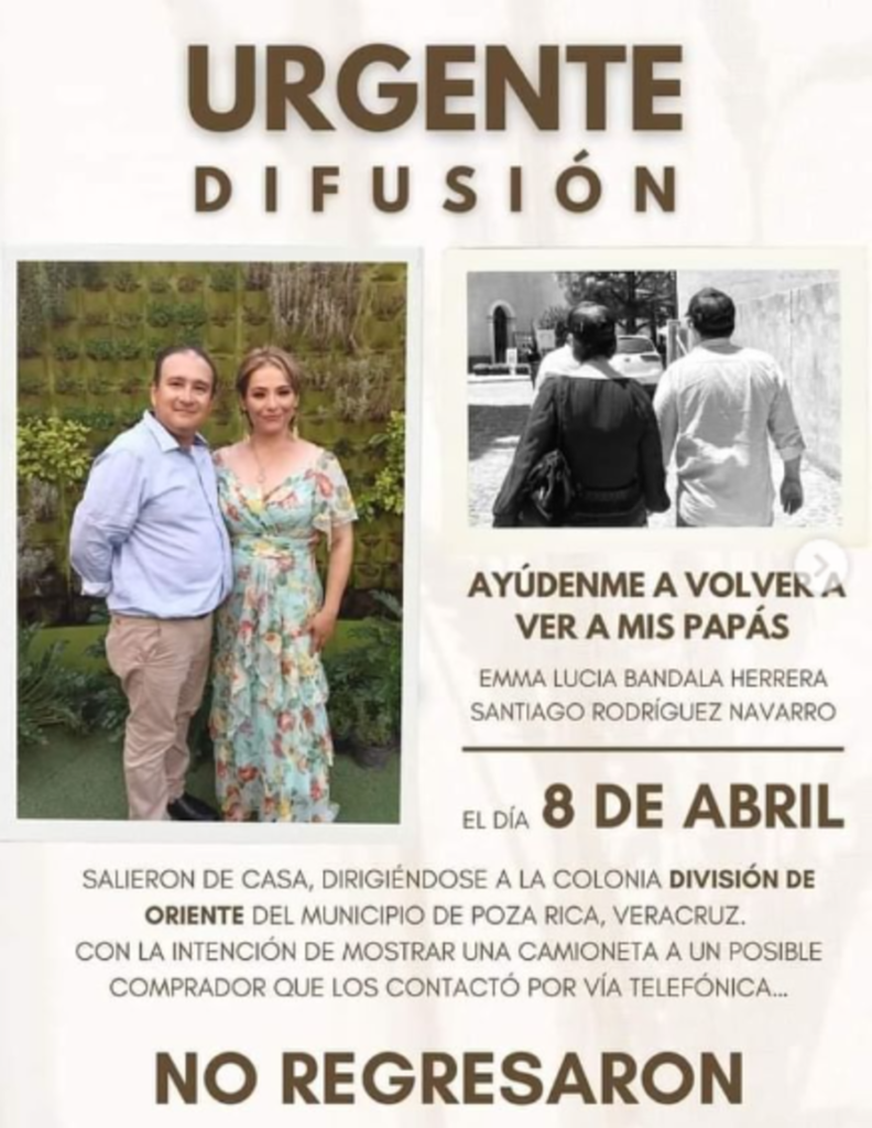 Fiscalía de Veracruz informa sobre el hallazgo de la camioneta del matrimonio desaparecido en Poza Rica, Veracruz