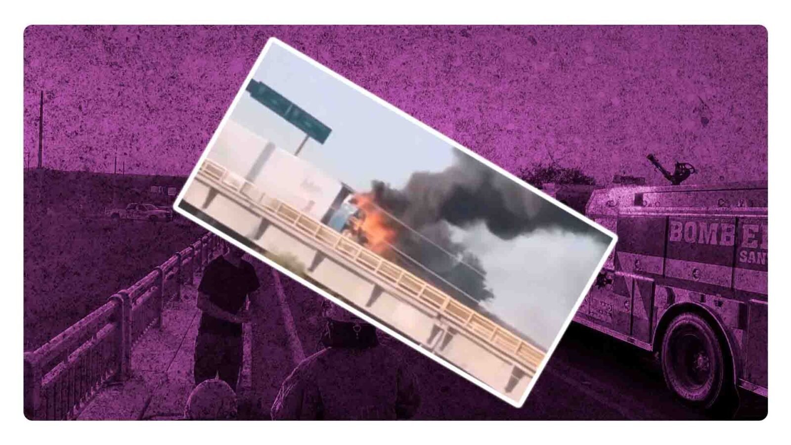 Enfrentamiento en Sonora; grupos armados incendian un tráiler