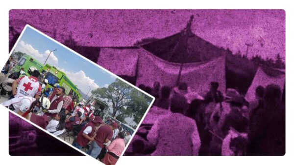 Ce lona sobre asistentes en cierre de campaña de Morena en el Estado de México