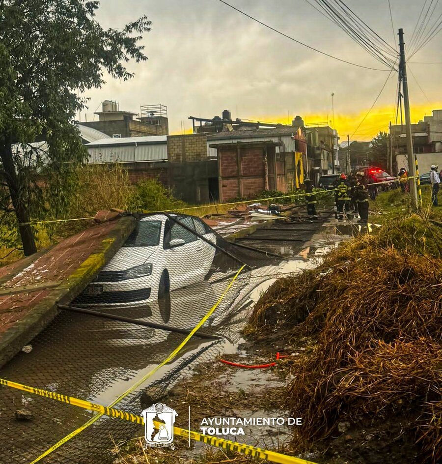 Dos fallecidos y un herido tras tornado en Toluda, EdoMex