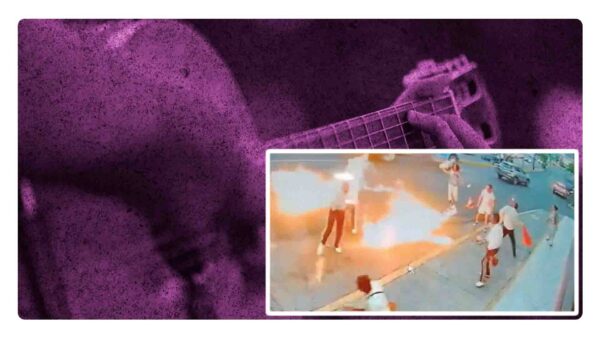 Tragafuegos quema a mariachis en Morelia, Michoacán