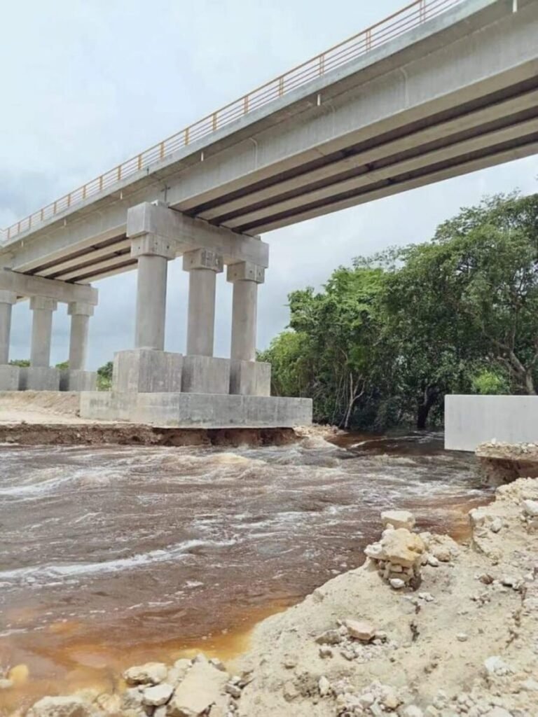 Tramo 4 y Tramo 7 del Tren Maya presentan afectaciones por lluvias