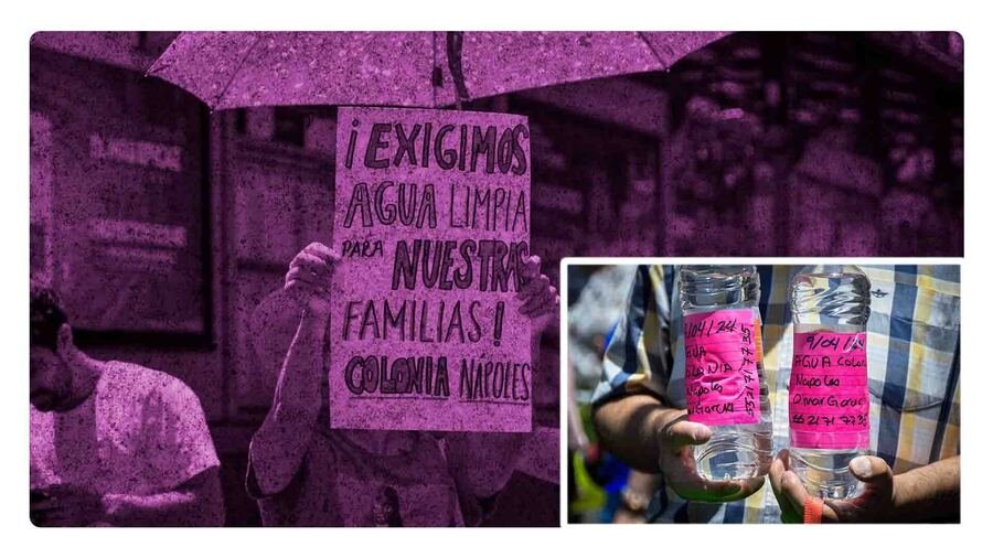 se protestan por agua contaminada en la benito juarez