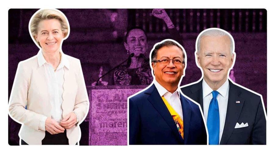 que presidentes y lideres politicos felicitaron a claudia sheinbuam