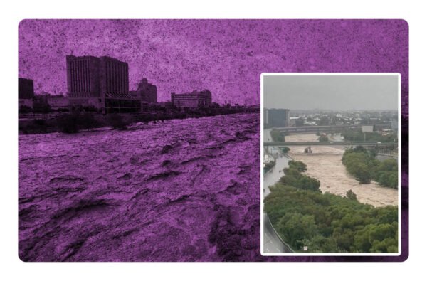 se desborda el rio santa catarina en monterrey nuevo leon