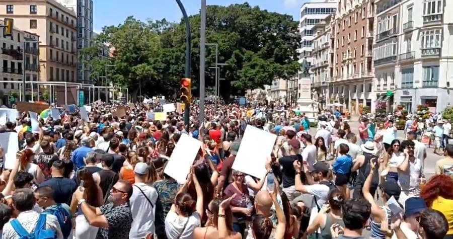 manifestaciones por el turismo masivo en españa