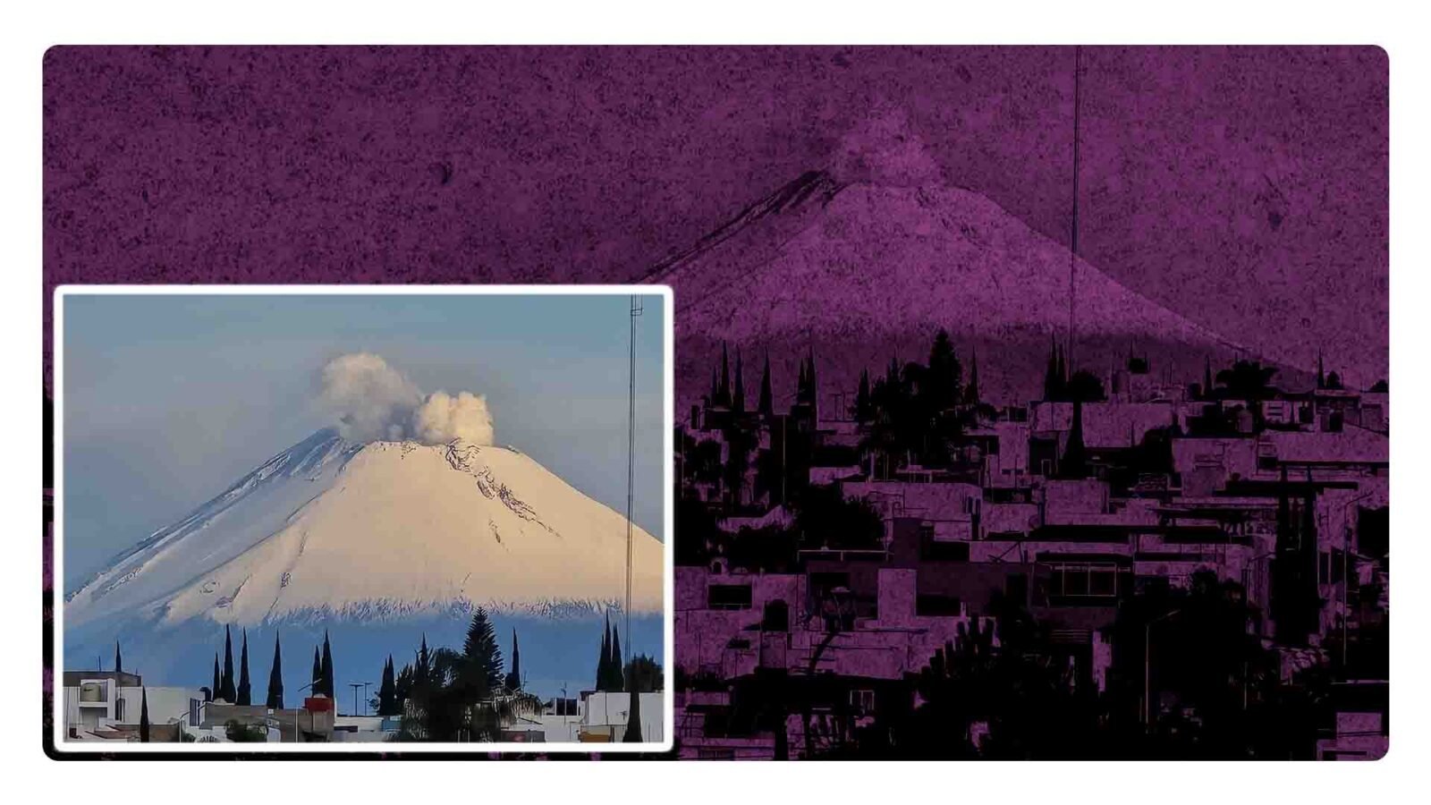 Popocatepetl inicia la segunda mitad del año con nieve y fumarolas