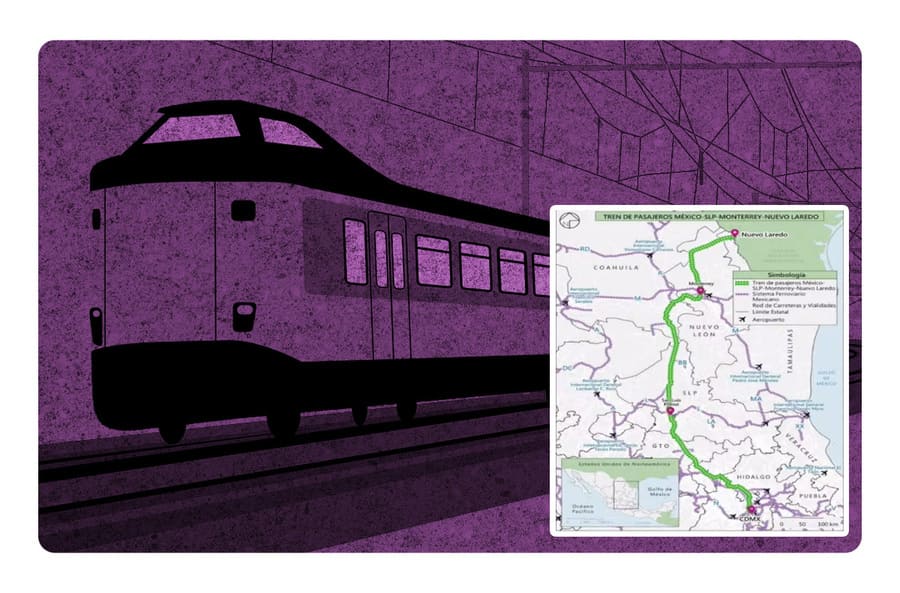 ruta del tren que va de la cdmx a nuevo laredo