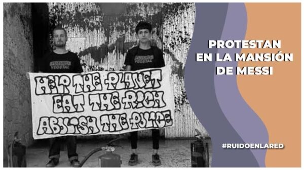 Activistas por el medioambiente pintan a mansión de Messi