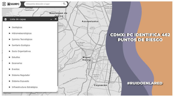Protección Civil CDMX informa sobre 462 puntos de riesgo por deslaves e inundaciones