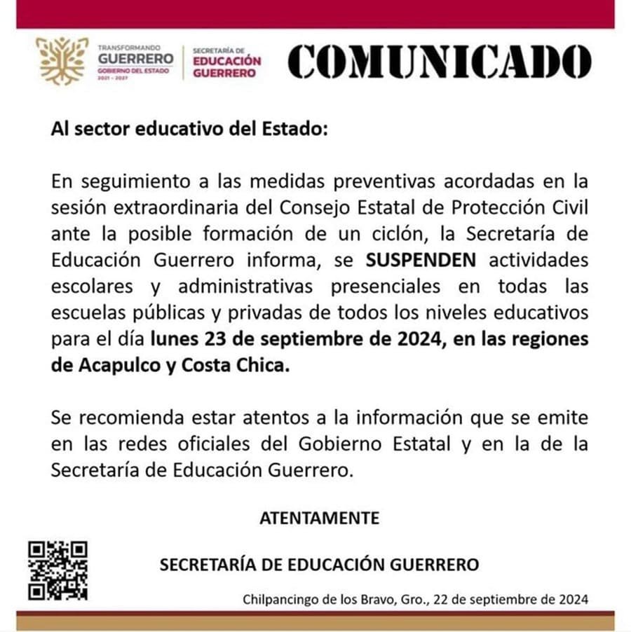 suspenden clases en acapulco y costa chica
