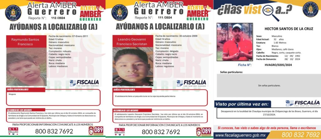 FGE Guerrero intensifica búsqueda de familia de comerciantes desaparecida