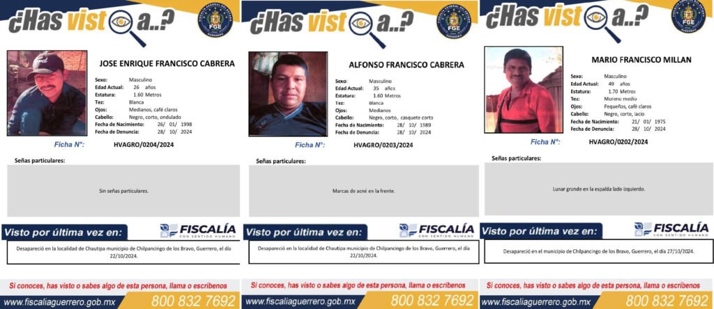 Continúan las búsquedas de la familia de comerciantes desaparecida en Guerrerp