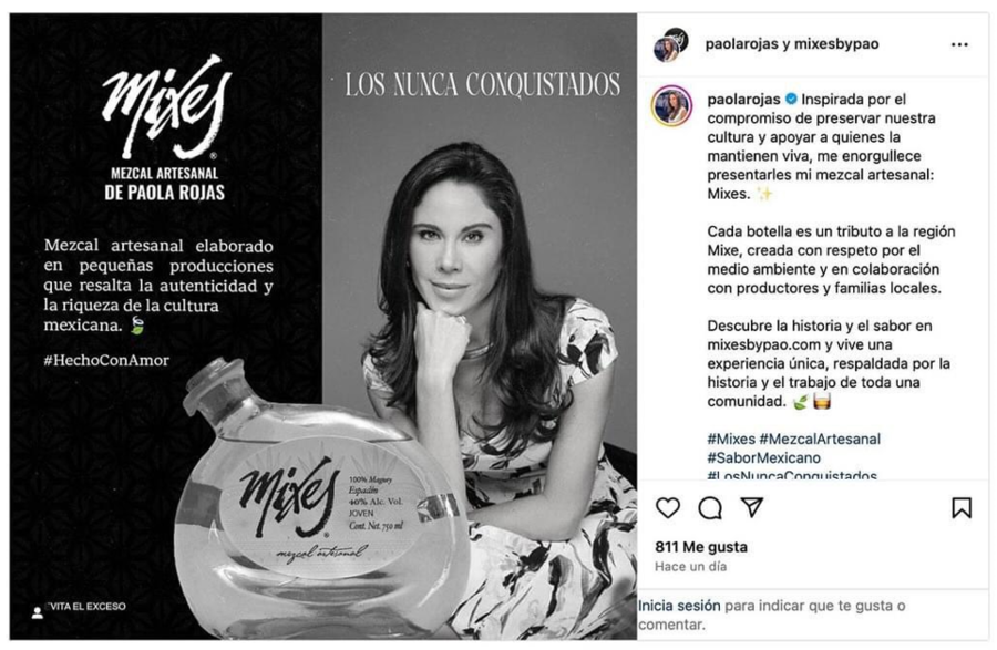 Señalan a a Paola Rojas por apropiación cultural por mezcal "Mixe"; ¿quiénes son los verdaderos dueños?