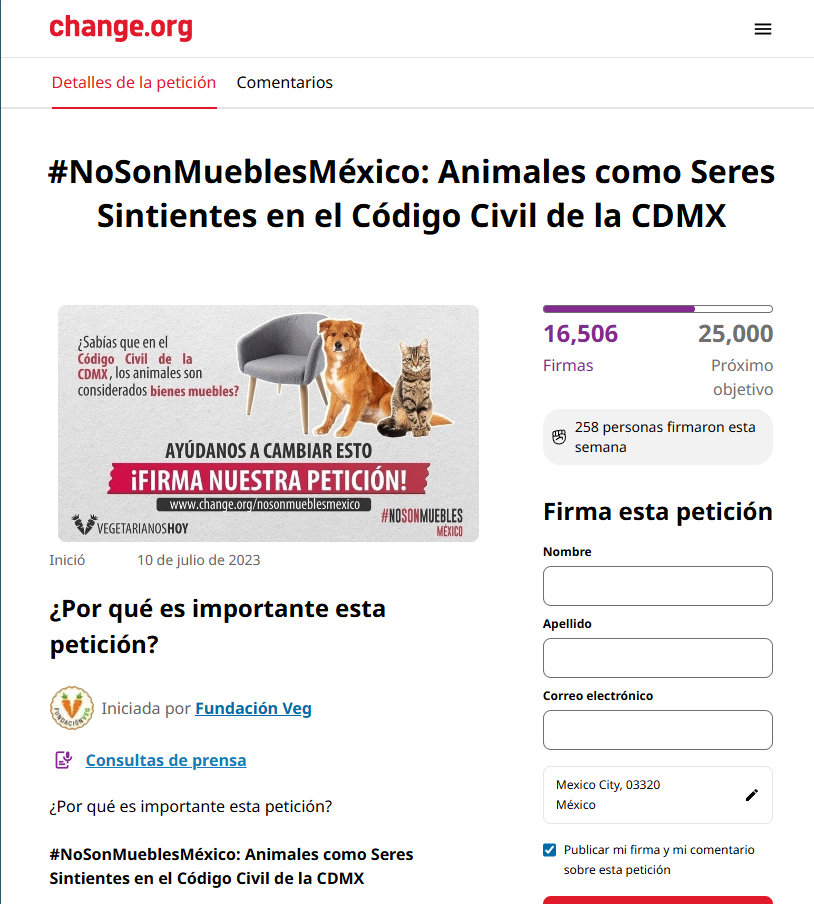 #NoSonMueblesMéxico iniciativa por los animales