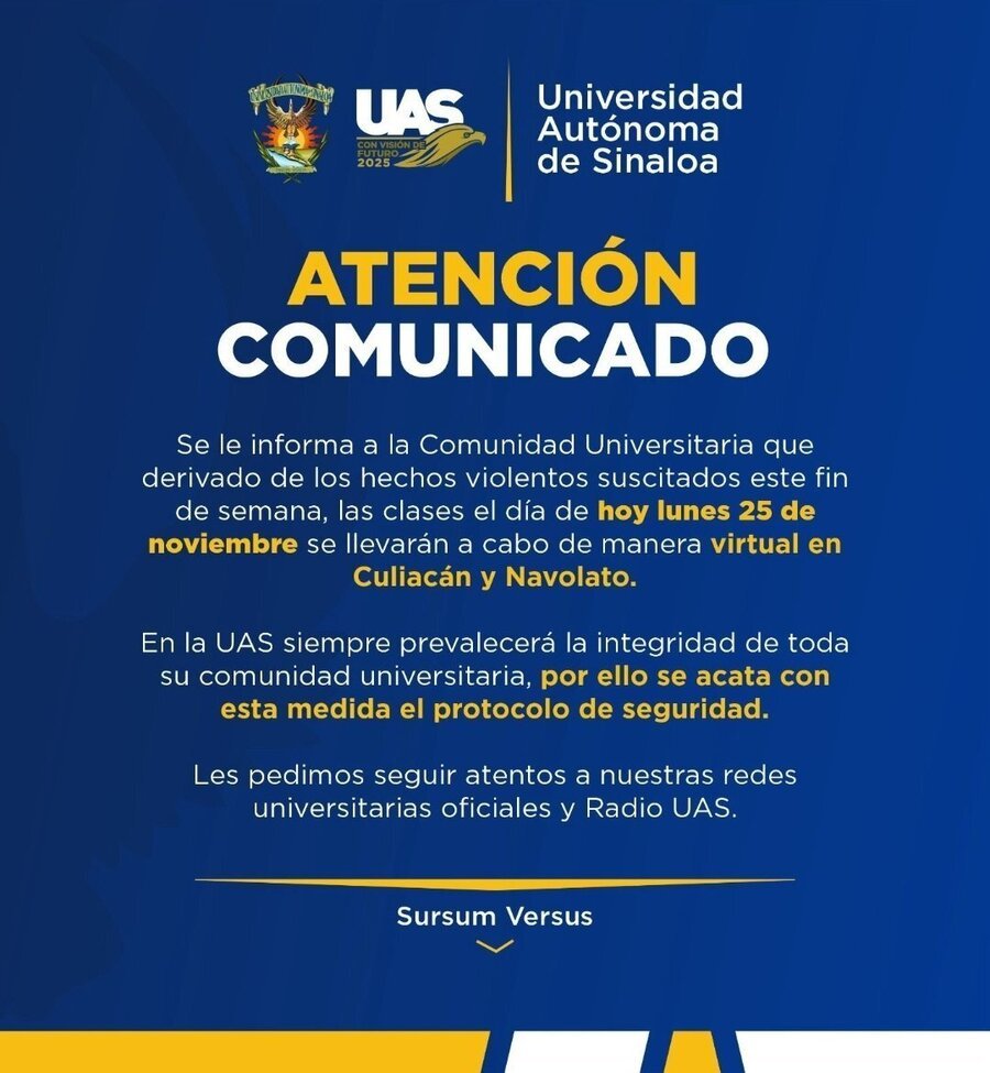 la universidad autónoma de sinaloa suspende clases tras balaceras