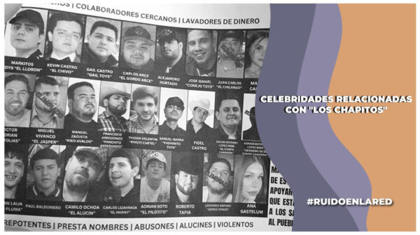 En Culiacán, Sinaloa, se lanzaron volantes desde una avioneta con esta frase y 25 fotografías de artistas e influencers ligados presuntamente a “Los Chapitos”.