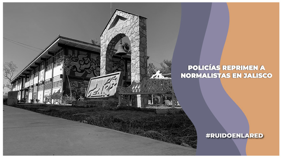 policias reprimen a estudiantes normalistas de atequiza jalisco
