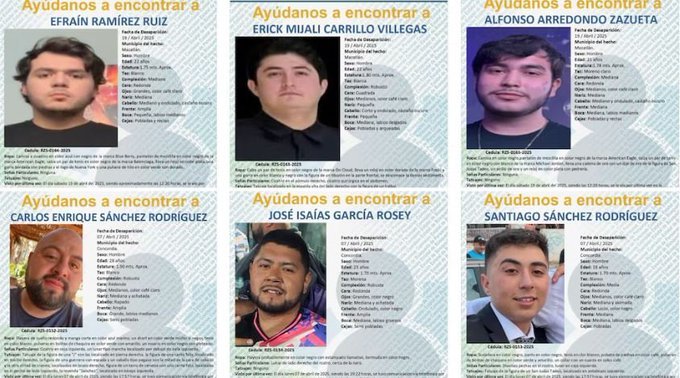 seis turistas desparecidos en mazatlán sinaloa