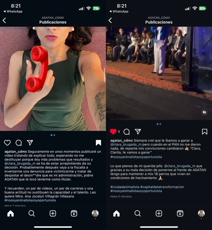 Cuentas oficiales de Agatan CDMX sufren aparente hackeo ; evidencian aparente maltrato y descuido de instalaciones