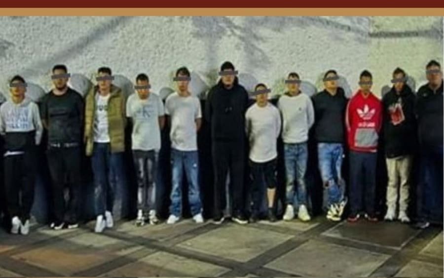detienen a 15 perosnas señaladas de poseer droga y armas en la alcaldía Alvaro Obregón