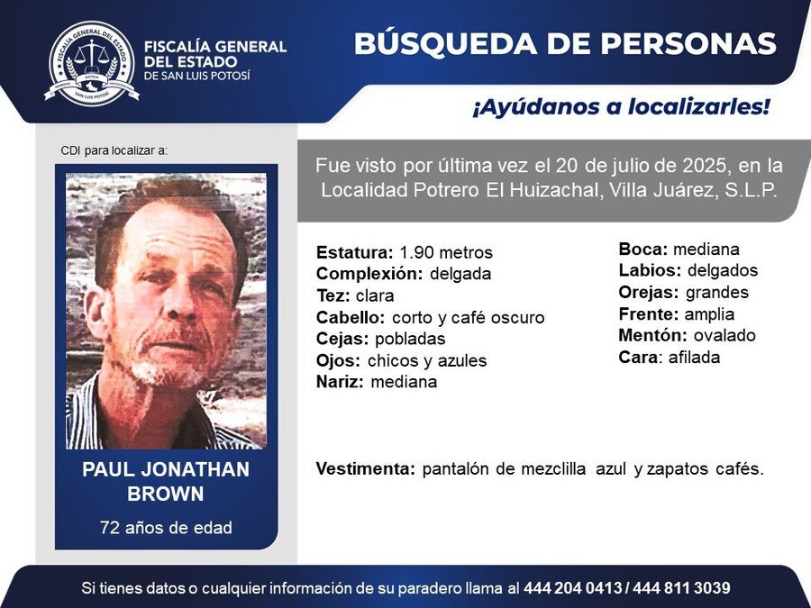 Desaparece estadounidense fundador de un refugio para perros en San Luis Potosí; desde el 20 de julio lo buscan. Esto es lo que se sabe