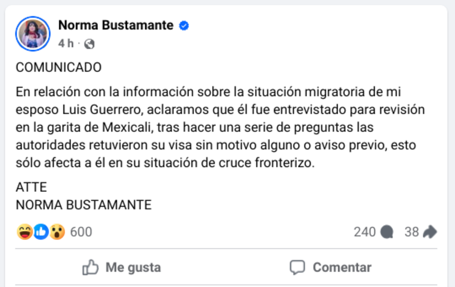 Retiran visa a esposo de la alcaldesa de Mexicali, Baja California; la medida se habría extendido también para ella