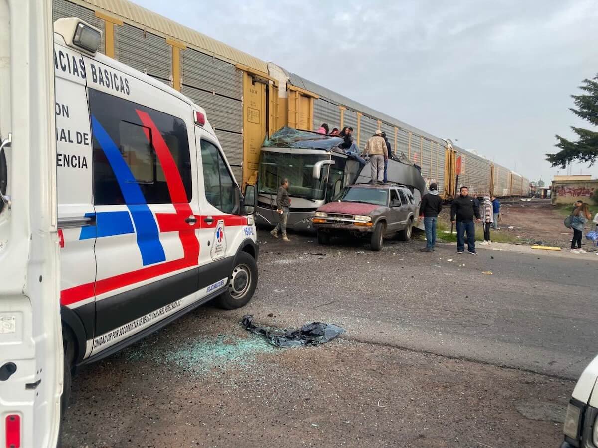Foto del accidente del tren Atlacomulco-Toluca hoy