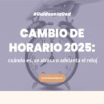 gráfico del Cambio de horario 2025