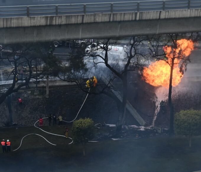 causa de la explosión de la pipa de gas en el puente de la concordia