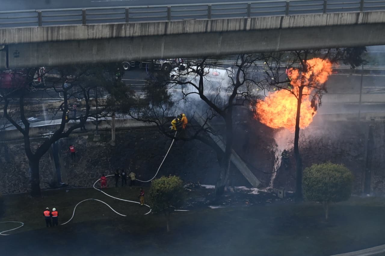 causa de la explosión de la pipa de gas en el puente de la concordia