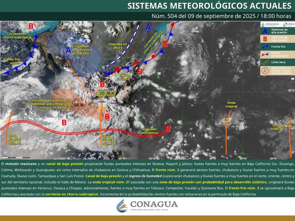Frentes fríos en México 2025–2026: fechas, estados afectados y pronóstico