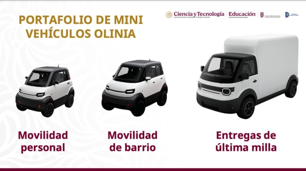 Modelos de los autos eléctricos Olinia