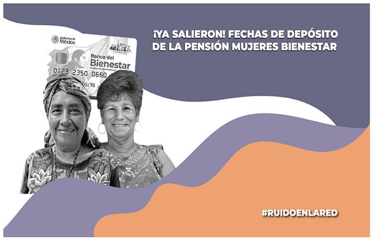 Imagen del calendario de pagos de la Pensión Mujeres Bienestar septiembre 2025