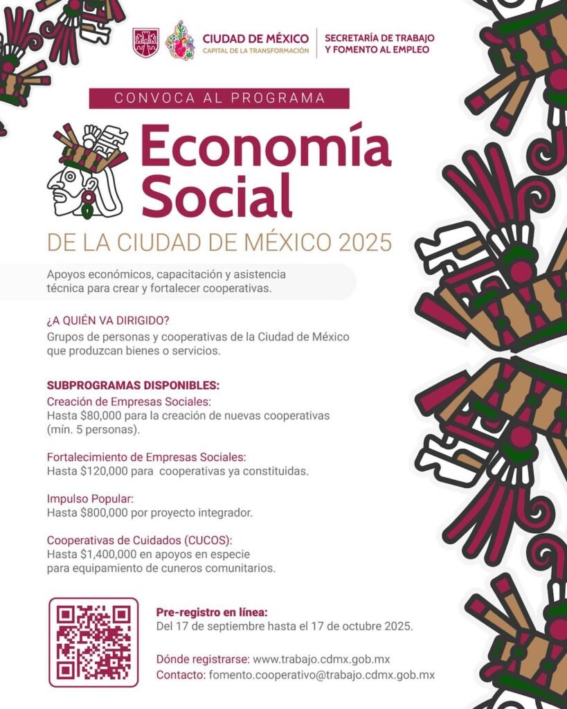 Imagen para nota del Programa Economía Social CDMX 2025 para cooperativas