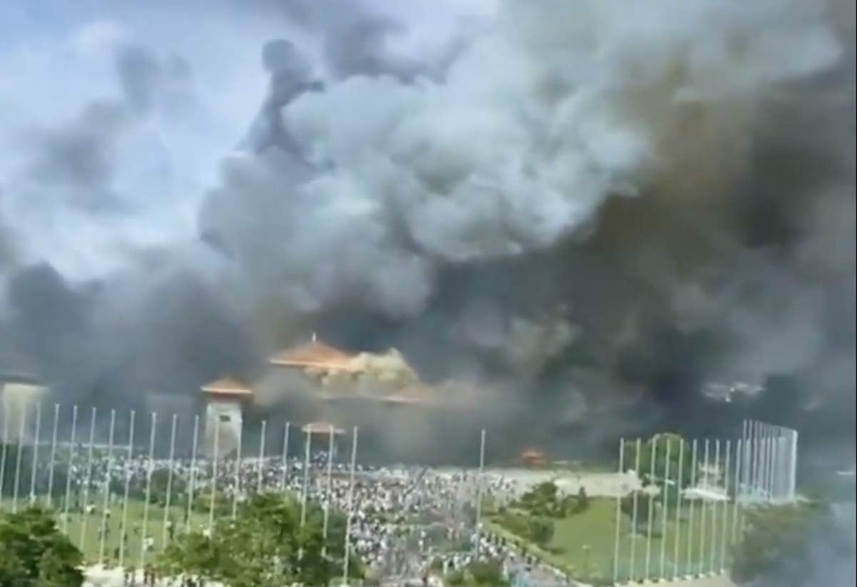 Foto de las protestas en Nepal